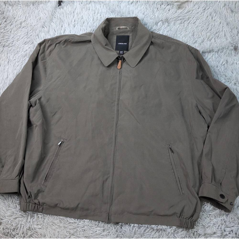 London Fog Jacket Mens 2X Tall Auburn Golf Coat Preppy Zip Up Lightweight